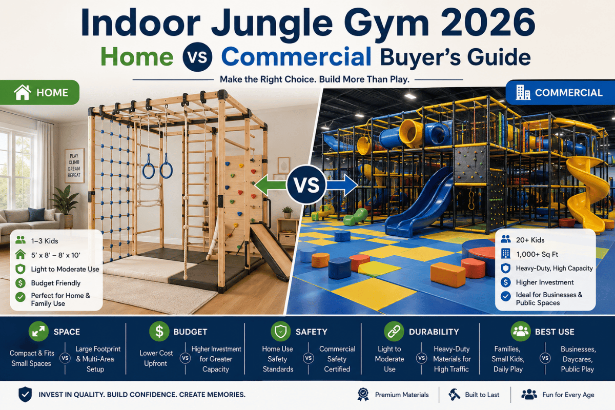 Indoor Jungle Gym 2026: Home vs Commercial Buyer's Guide