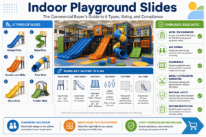 Indoor Playground Slides: The Commercial Buyer's Guide to 6 Types, Sizing, and Compliance
