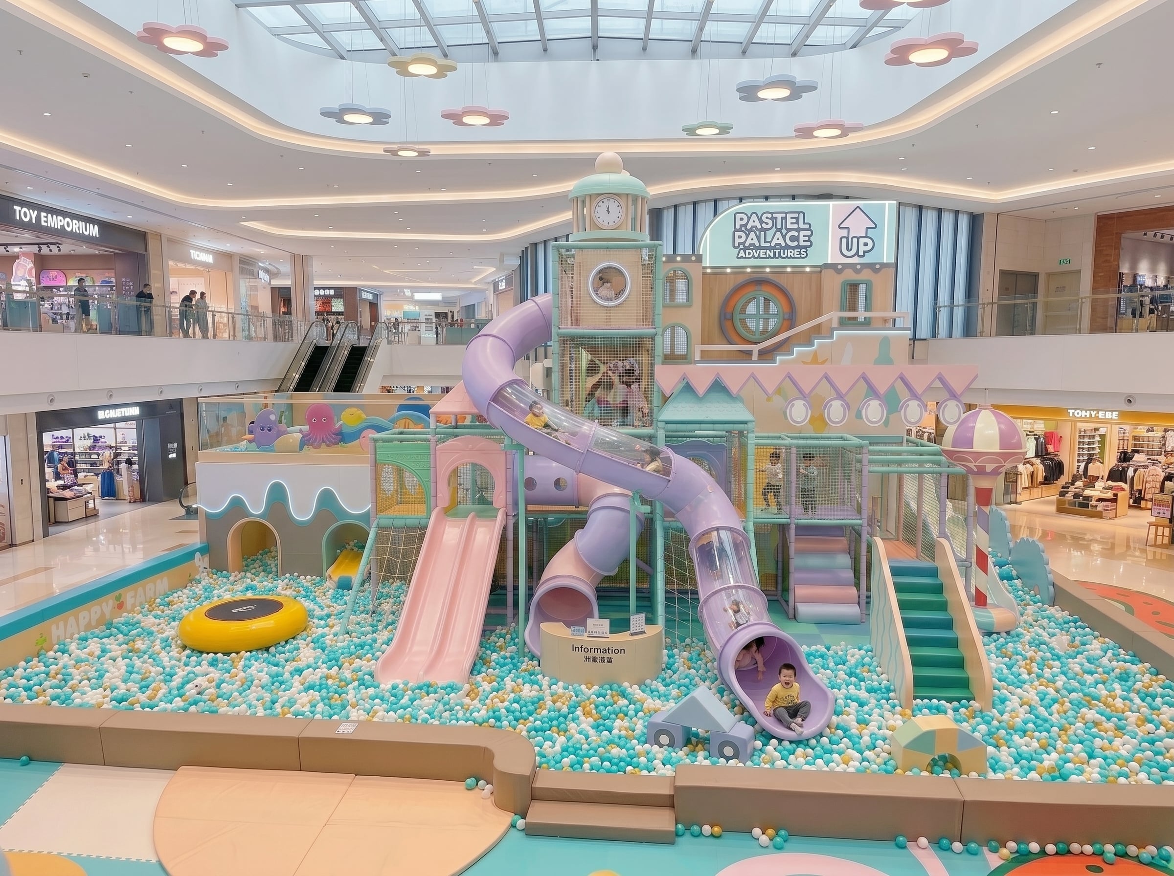 Shopping Malls High Traffic Playground Equipment