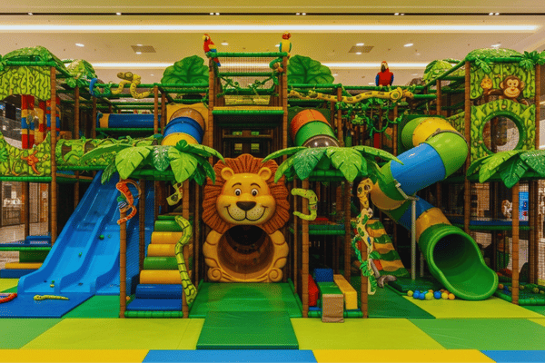 Custom Jungle Theme Indoor Playground Setup