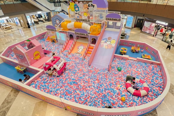 Toddler corner inside a mall or restaurant