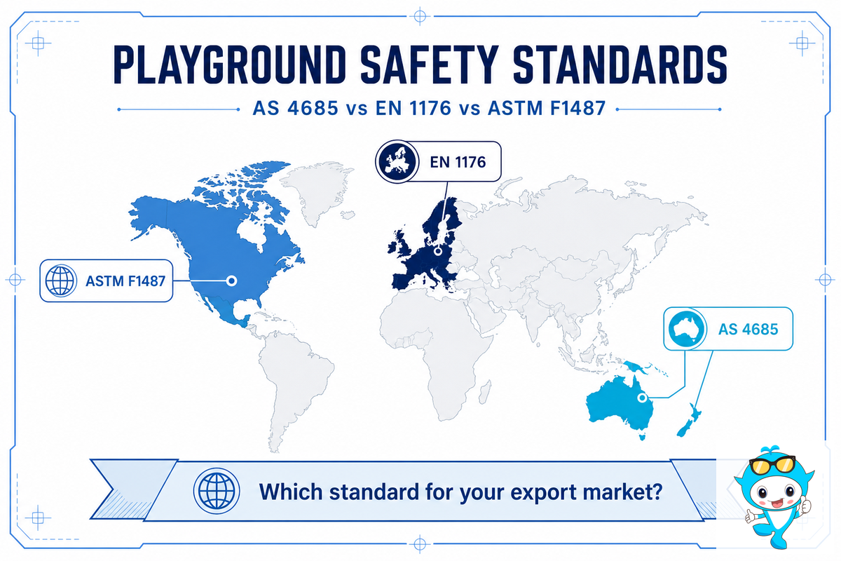 Playground Safety Standards: AS 4685 vs EN 1176 vs F1487
