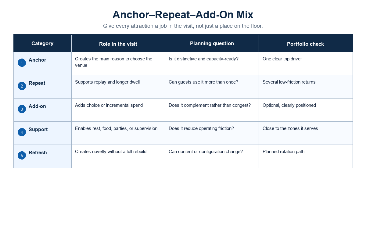 Build an Anchor, Repeat–Add-On Attraction Mix — Didi Land