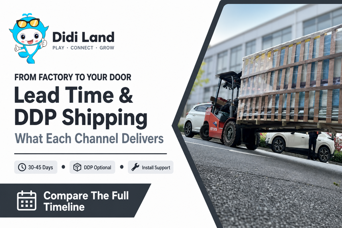 Lead Time, DDP Shipping, and Installation Supervision — What Each Channel Actually Delivers — Didi Land