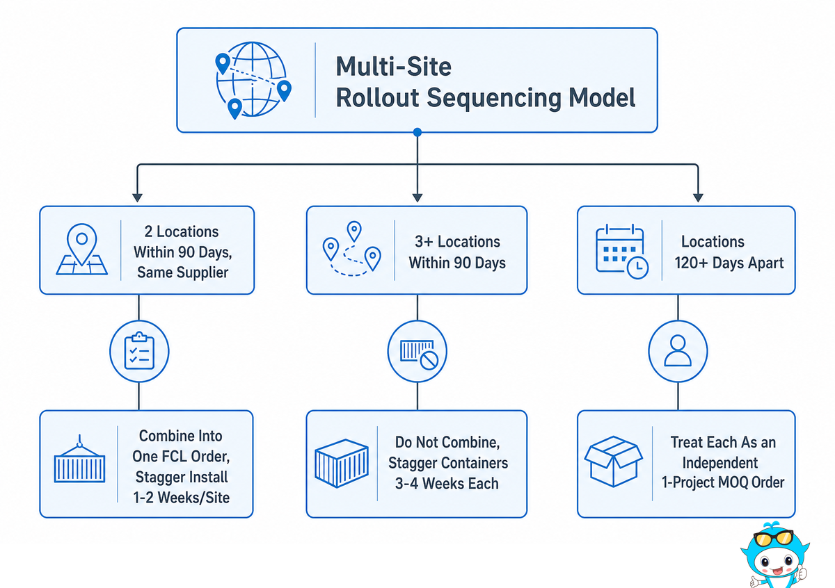 Multi-Site Rollout Playbook: Sequencing Orders Across Locations