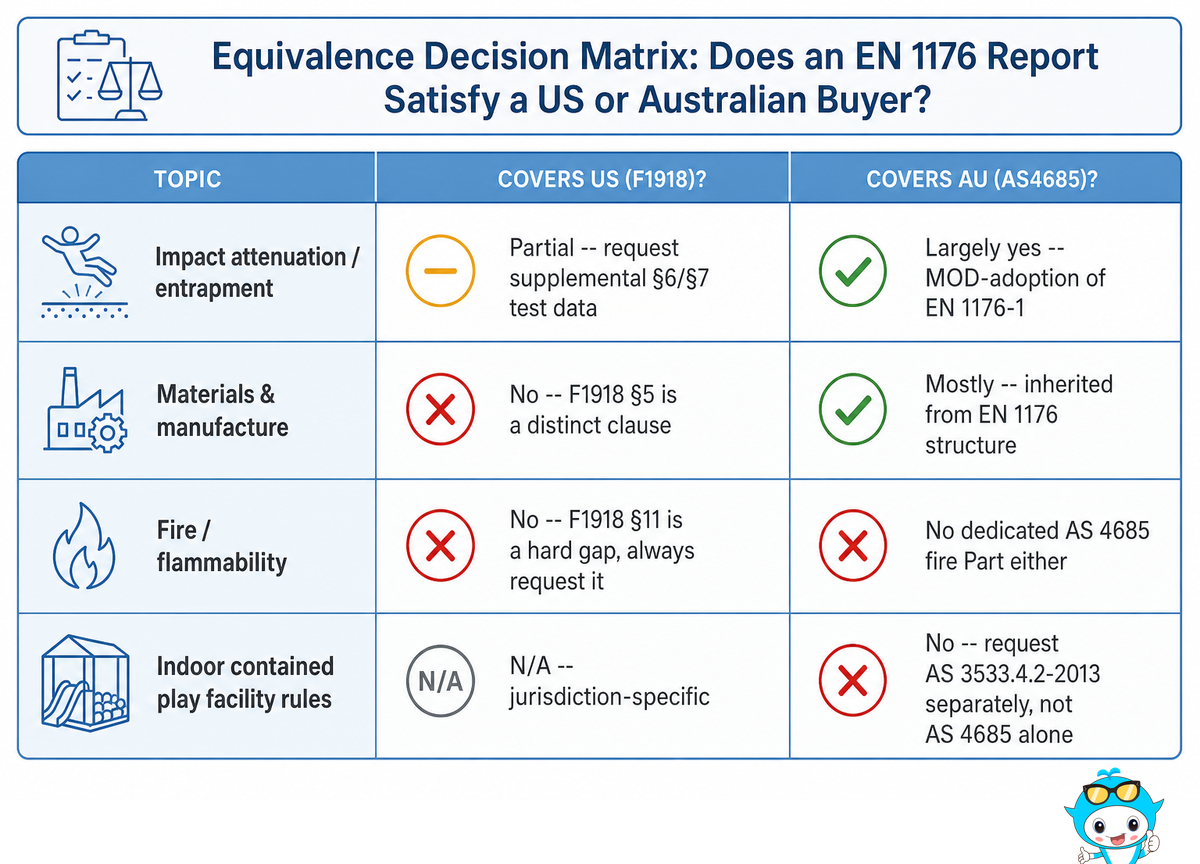 Equivalence Testing: Does an EN 1176 Certificate Cover You for a US or Australian Buyer? — Didi