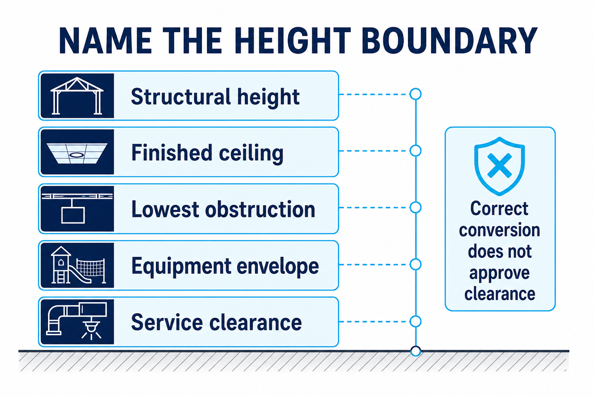 Label Ceiling Height, Equipment Envelope, and Clearance Separately — Didi Land