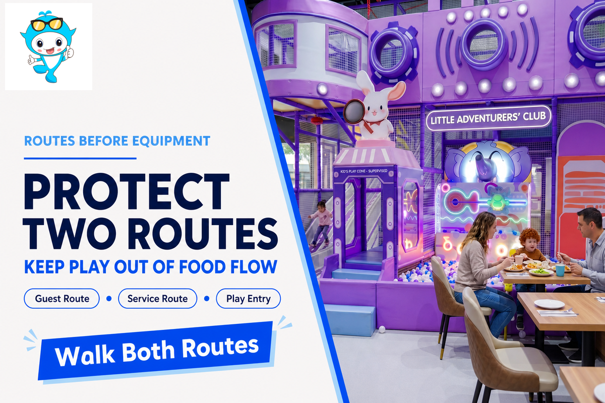 Protect guest and food-service routes before choosing play equipment