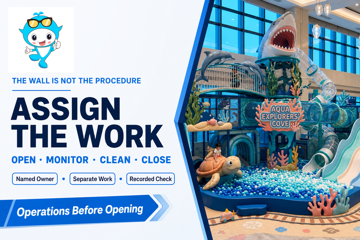 Assign opening, monitoring, cleaning and closing responsibility