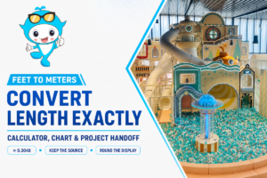 Feet to Meters Calculator for Indoor Playground Plans