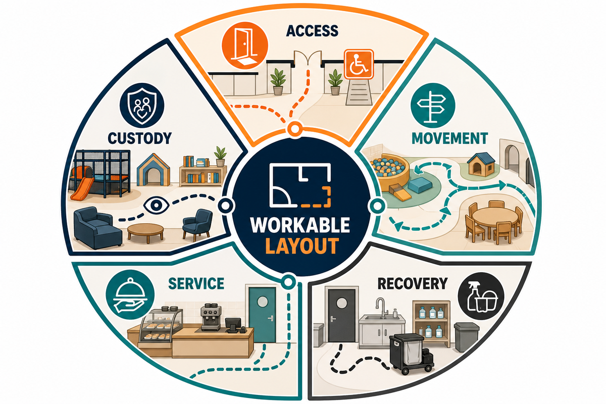 What a Workable Playroom Cafe Layout Must Do