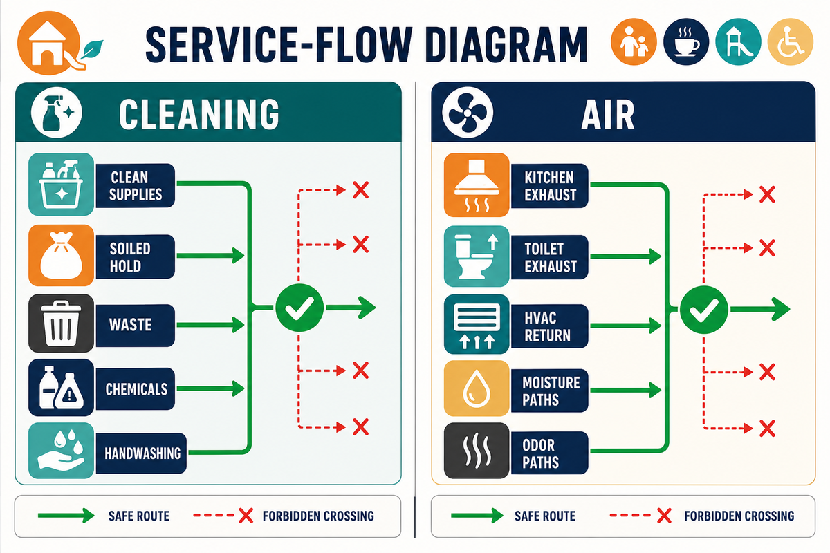 Cleaning Routes and Service Access