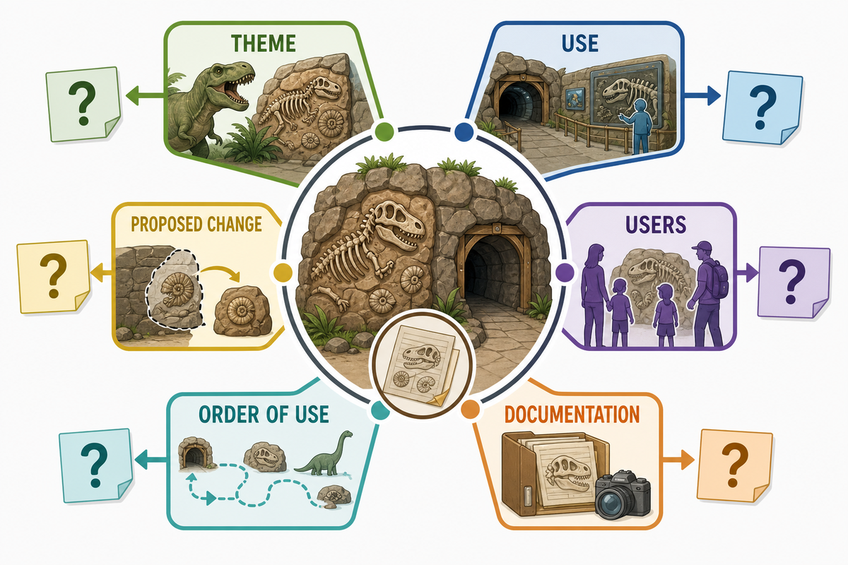 Review each dinosaur scene before approving the design — Didi Land