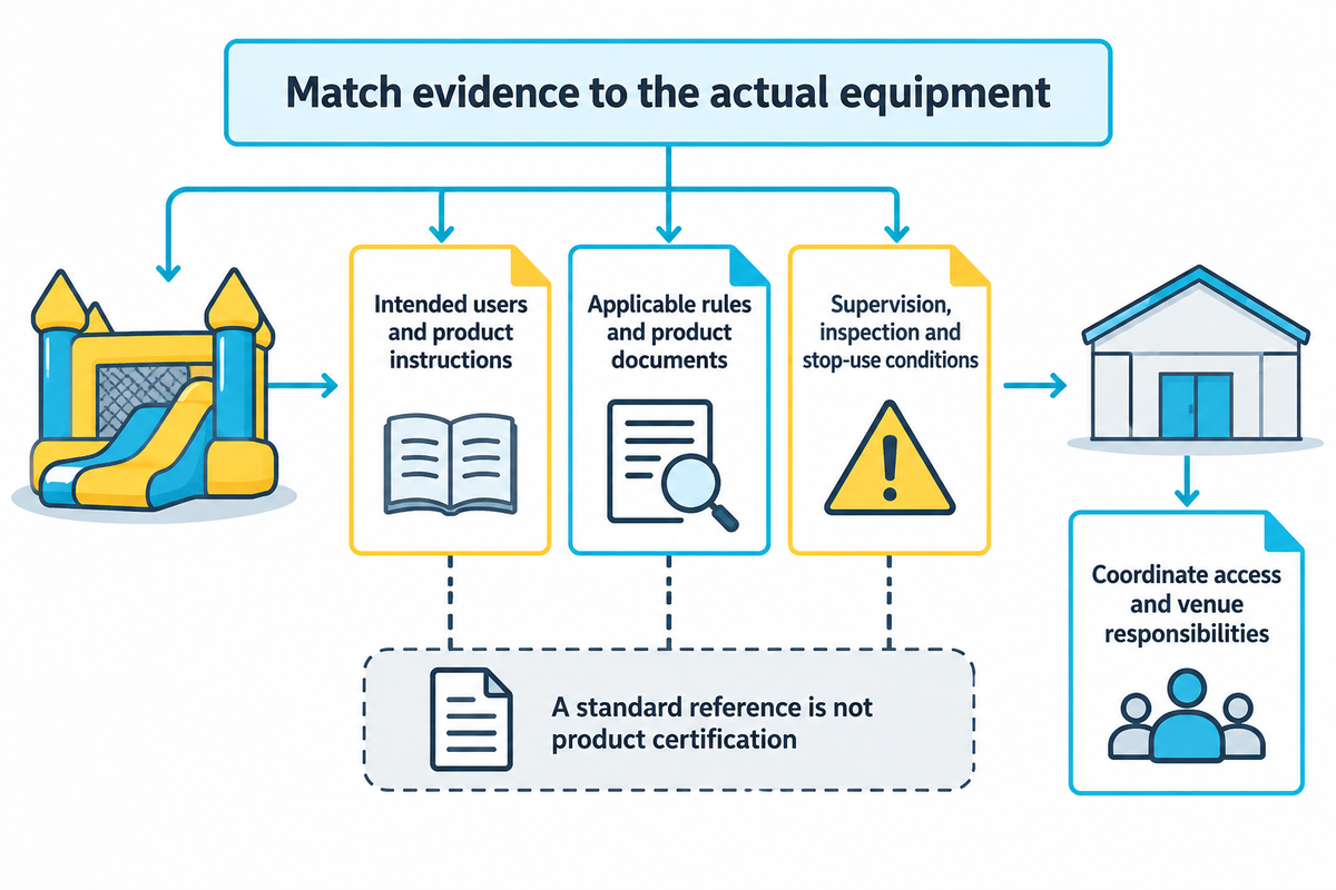 A padded appearance or standard reference does not establish product certification; ASTM/CPSC scope boundaries.